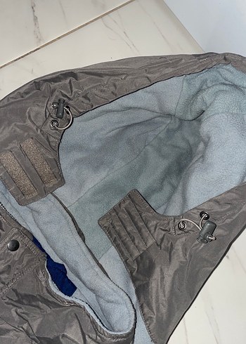 Gri-Mavi Düğmeli Erkek Kaban - Görsel 5