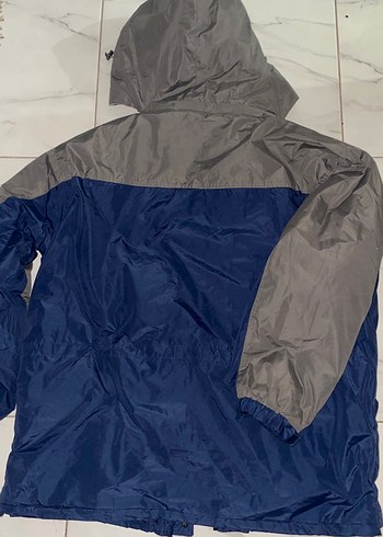 Gri-Mavi Düğmeli Erkek Kaban - Görsel 11