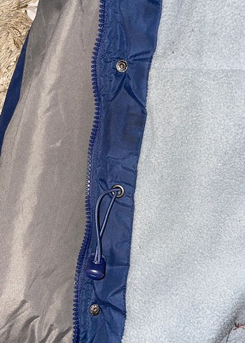 Gri-Mavi Düğmeli Erkek Kaban - Görsel 9