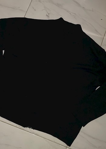 Erkek Siyah Fermuarlı Yüksek Yaka Sweatshirt - Görsel 5