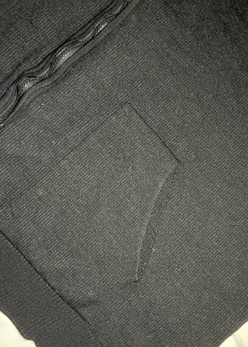 Erkek Siyah Fermuarlı Yüksek Yaka Sweatshirt - Görsel 4