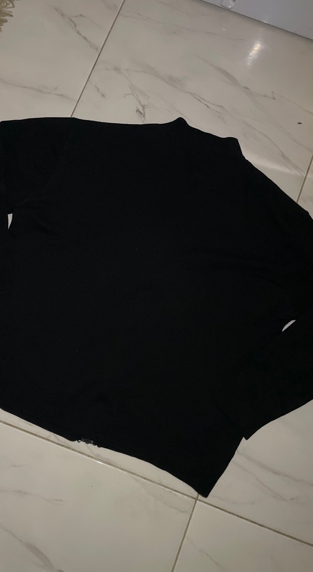 Erkek Siyah Fermuarlı Yüksek Yaka Sweatshirt - Görsel 5