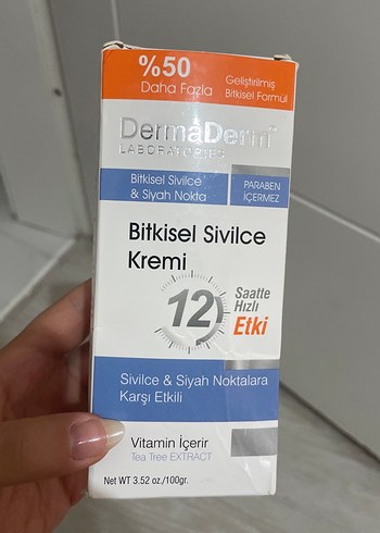 Bitkisel Sivilce Kremi 100 gr Parabensiz - Görsel 2