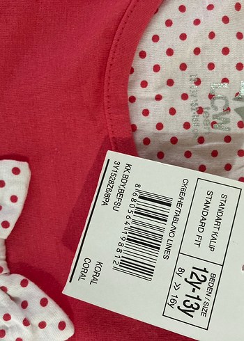 LCWaikiki Kız Çocuk Pembe Kısa Kollu Fiyonklu Tişört - Görsel 2