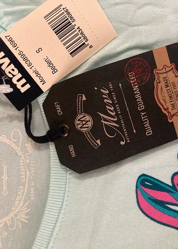 Turkuaz Baskılı Kız Tişörtü - Görsel 2