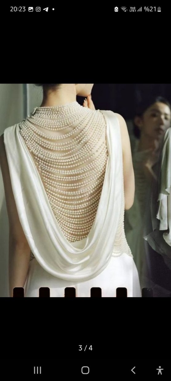 Beyaz Drapeli İncili Uzun Doğum Günü,Party - Görsel 3