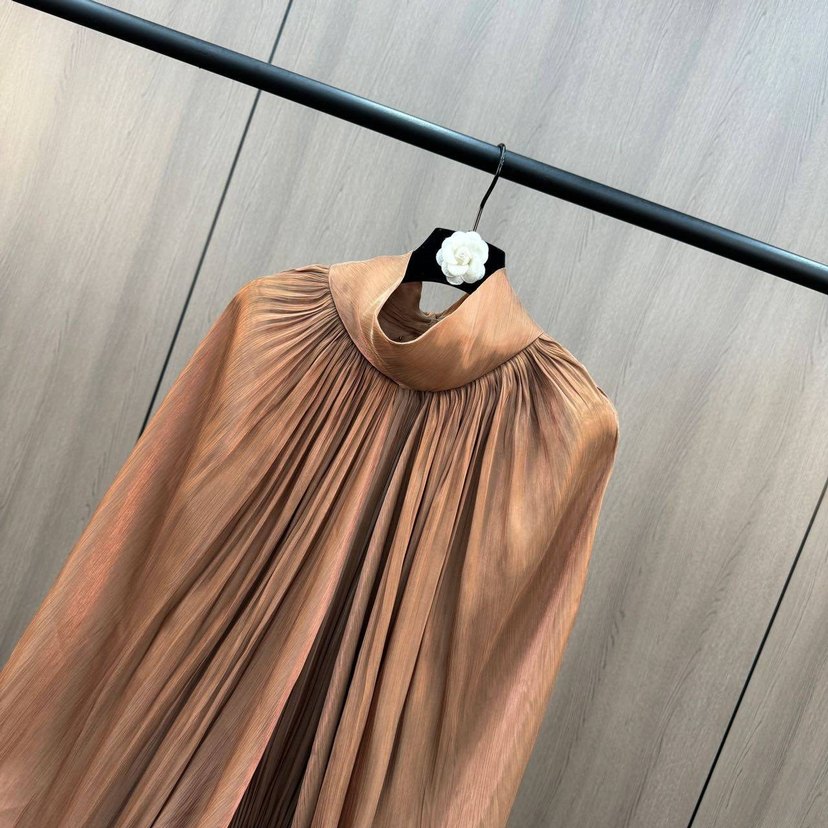 İthal üSt Düzey Tasarım Şifon Kadın Uzun Elbise - Görsel 4