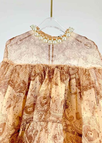 İthal Üst Düzey Desenli _Elbise - Görsel 6