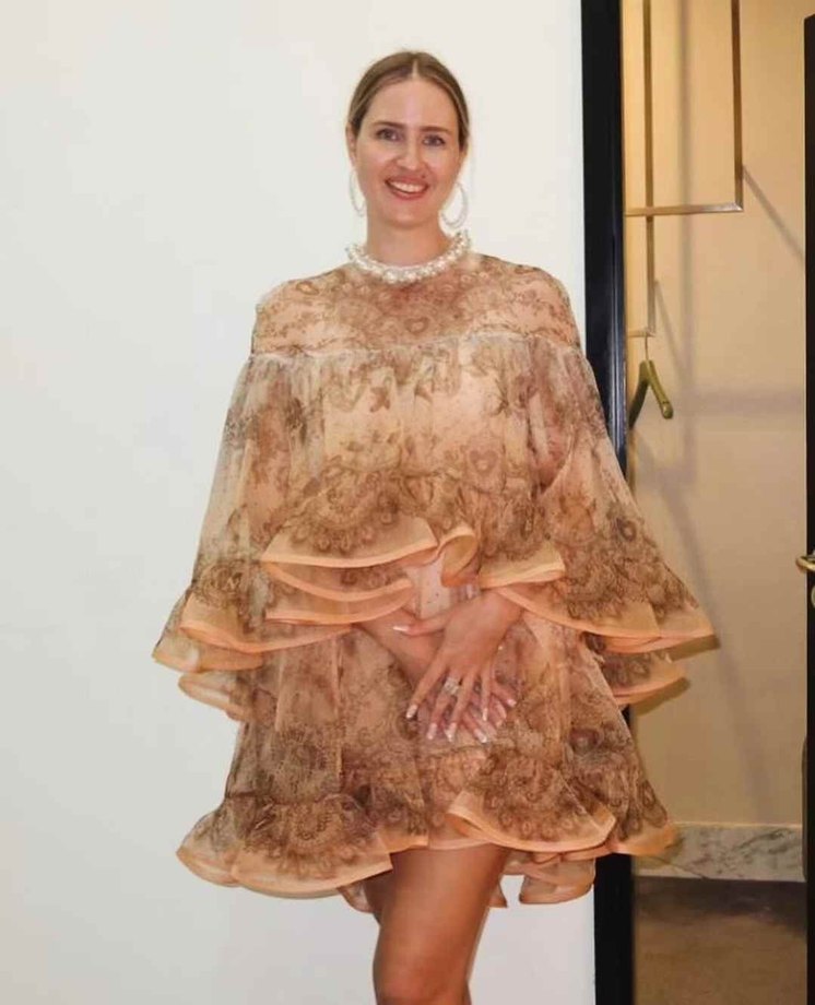 İthal Üst Düzey Desenli _Elbise - Görsel 2