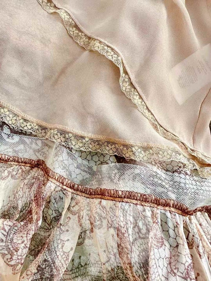 İthal Üst Düzey Desenli _Elbise - Görsel 5