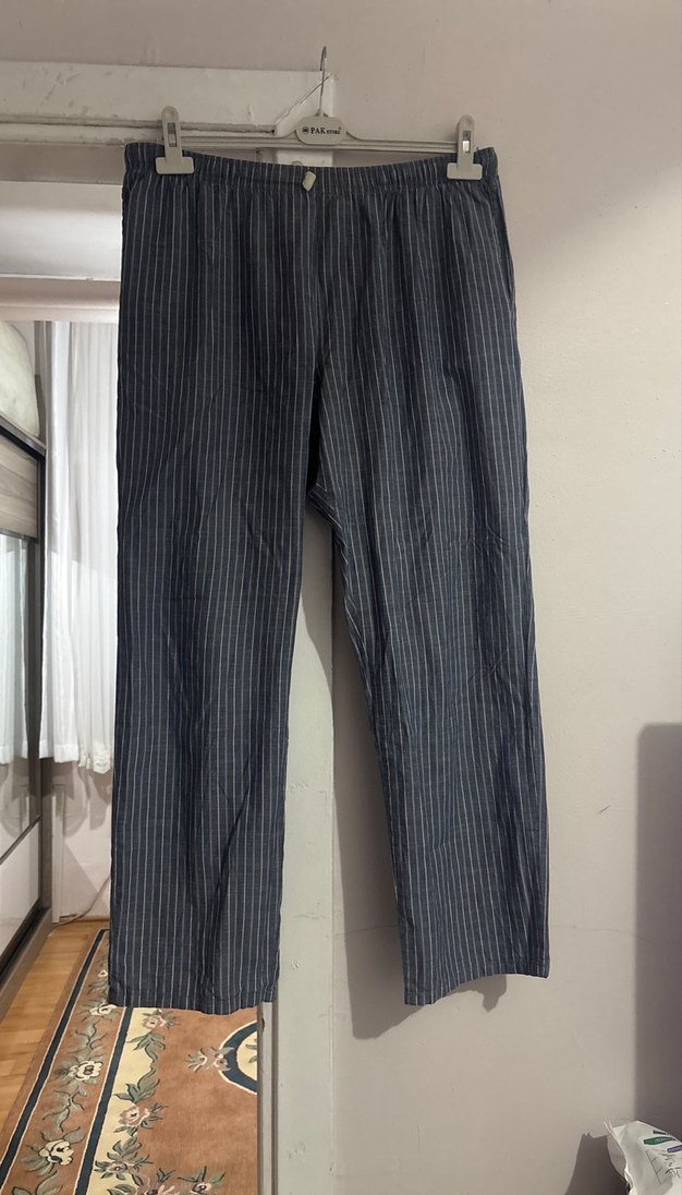 Gri Çizgili  pijama - Görsel 2