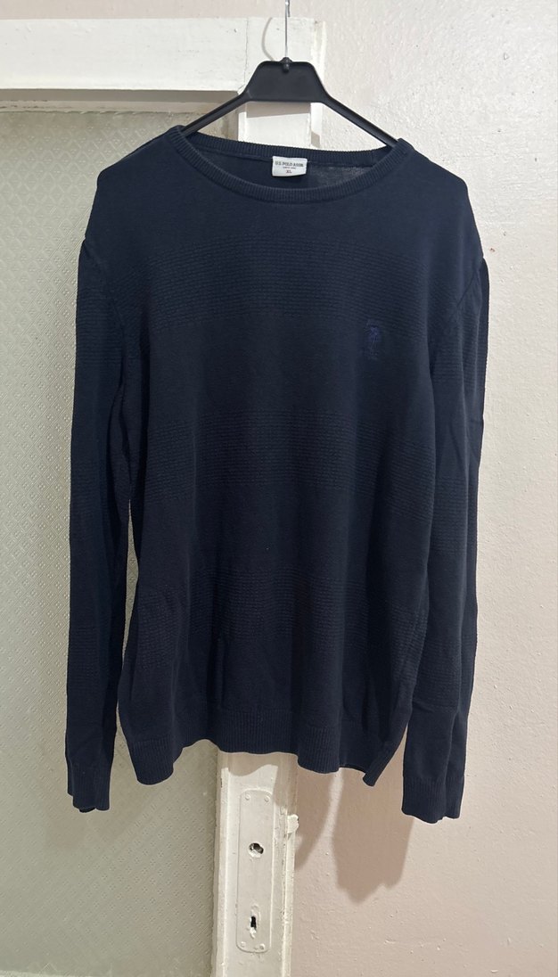 Erkek Lacivert Triko Uzun Kollu Sweatshirt - Görsel 3