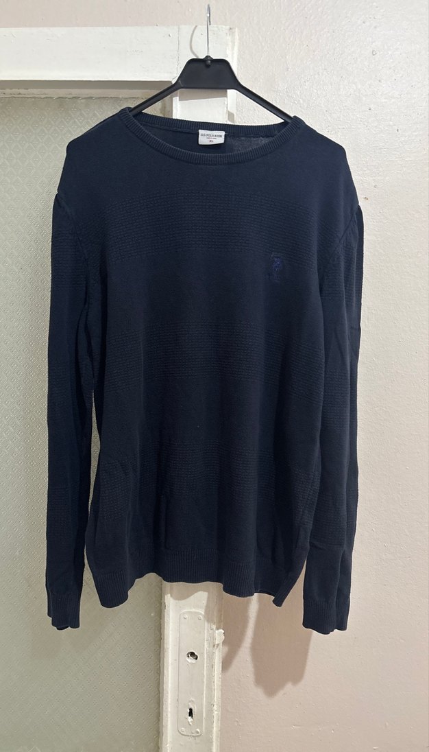 Erkek Lacivert Triko Uzun Kollu Sweatshirt - Görsel 2