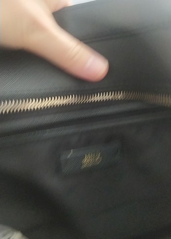 Beden siyah Renk Siyah Deri Fermuarlı Kadın Omuz Çantası