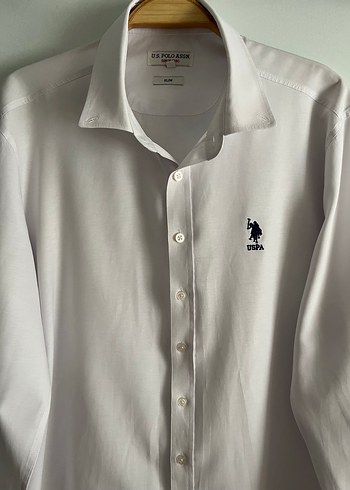 U.S Polo Assn. ORJINAL US POLO ASSN Beyaz Pamuklu Uzun Kollu Erkek Gömlek