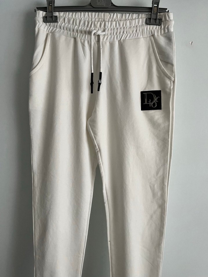 DIOR BEYAZ LASTİKLİ PANTOLON - Görsel 3