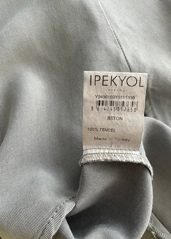 38 Beden İPEKYOL GRİ TENCEL GÖMLEK