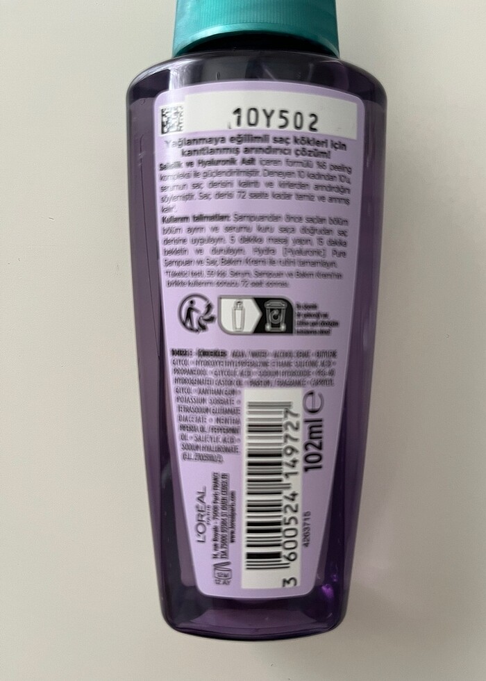 LOREAL SAÇ YAĞLANMA KARŞITI SERUM - Görsel 4