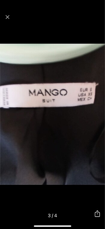 s Beden Mango Orijinal Oversize Siyah Blazer