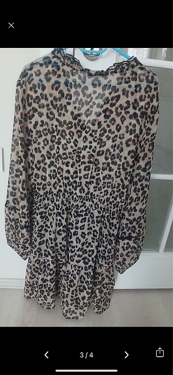 m Beden Zara Leopar Elbise ????