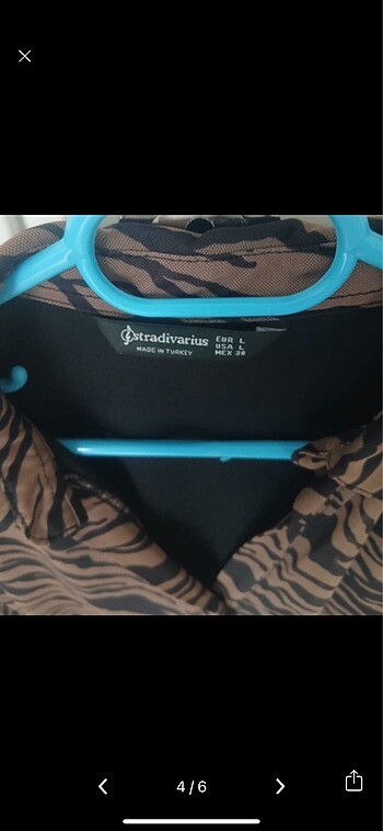 l Beden siyah Renk Stradivarius Zebra Desenli Elbise ????
