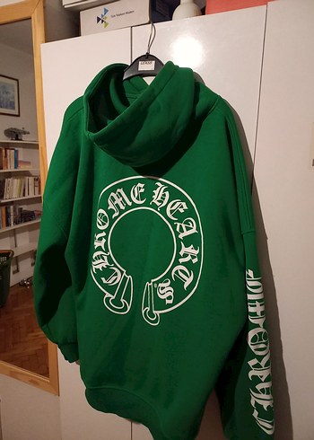 Yeşil Baskılı Detaylı Sweatshirt