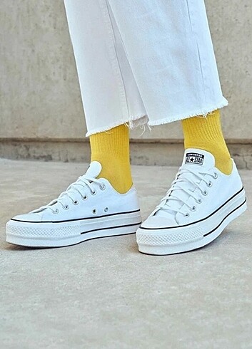 Platform Taban beyaz Converse 