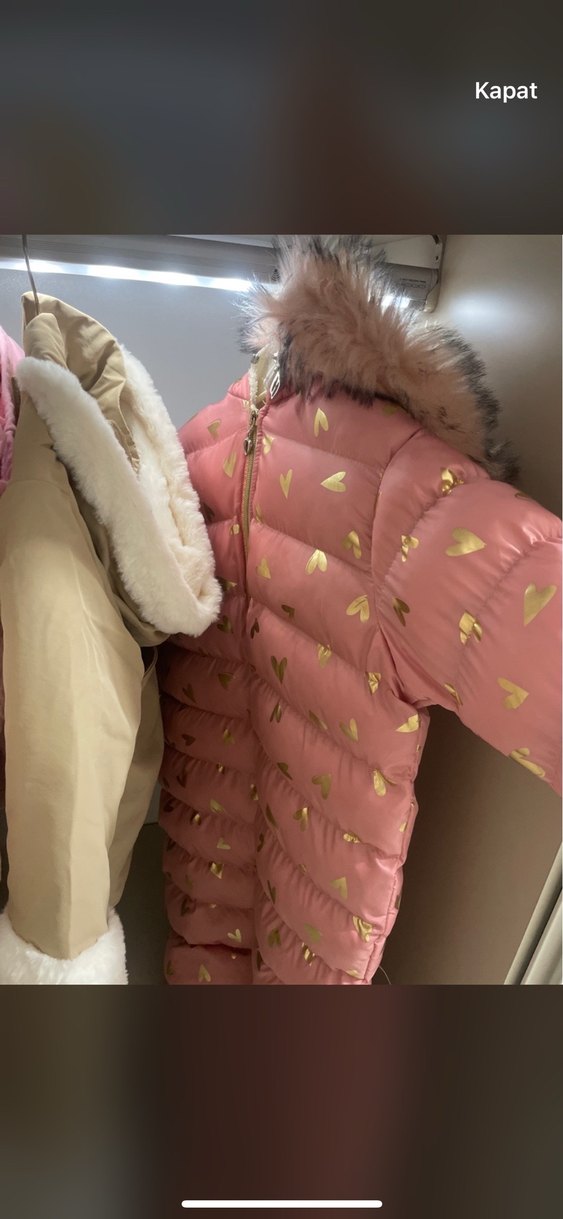 Pembe Nakışlı Kürklü Bebek Kız Tulumu - Görsel 2