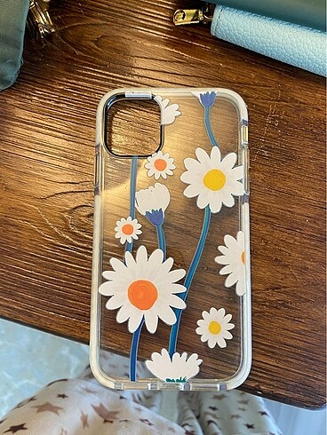 iphone 11 telefon kılıfı çiçek şeffaf