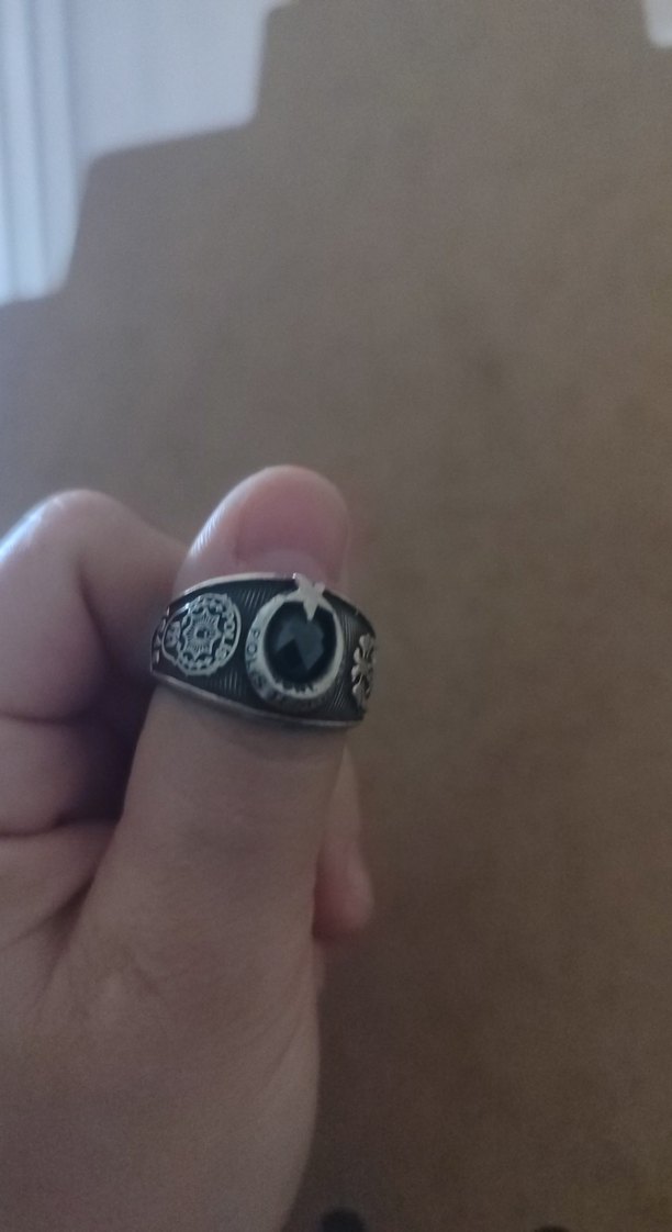 Siyah Gümüş Erkek Polis Yüzüüü - Görsel 2