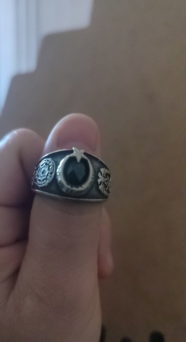 Siyah Gümüş Erkek Polis Yüzüüü - Görsel 4