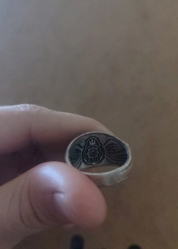 Siyah Gümüş  Erkek Polis Yüzüğü - Görsel 2