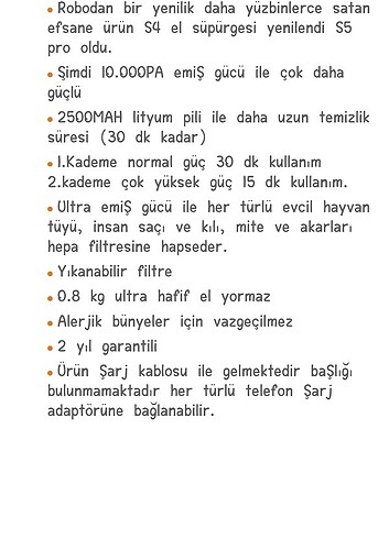 ROBO S5 PRO YENİ NESİL ELEKTRİKLİ EL SÜPÜRGESİ - Görsel 2