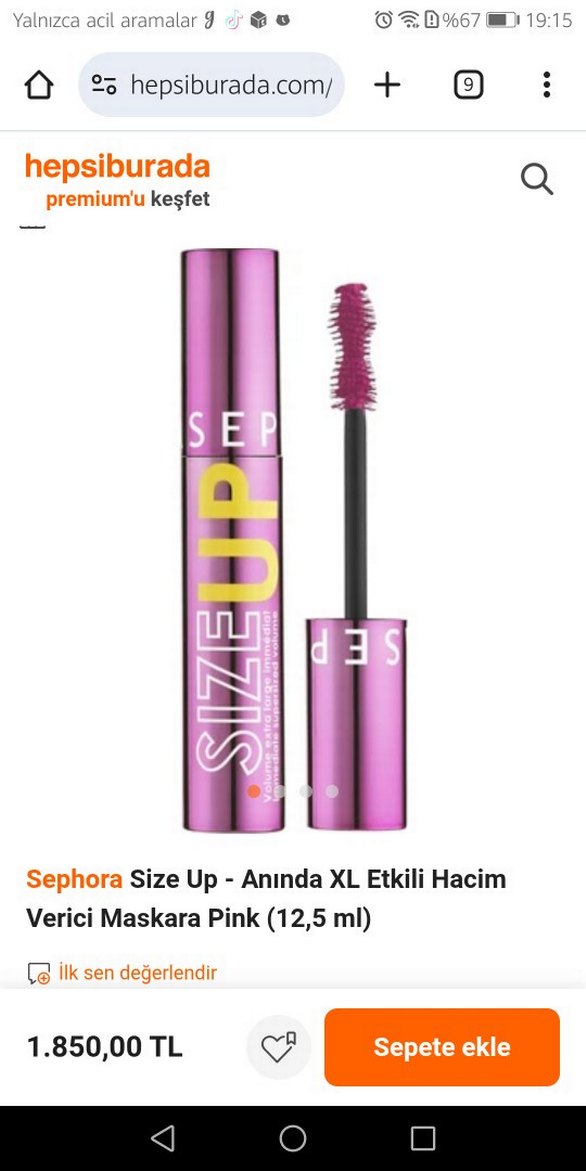 Sephora Size Up Pembe Maskara - Görsel 4