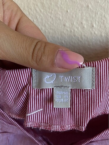 40 Beden kırmızı Renk Twist Bluz