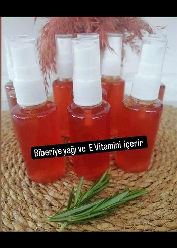 Biberiye Yağı ve E Vitamini İçeren Saç Saç Çıkartıldı Sprey