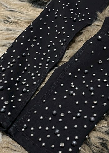 Siyah Kadın Dar Kesim Pantolon - Görsel 3