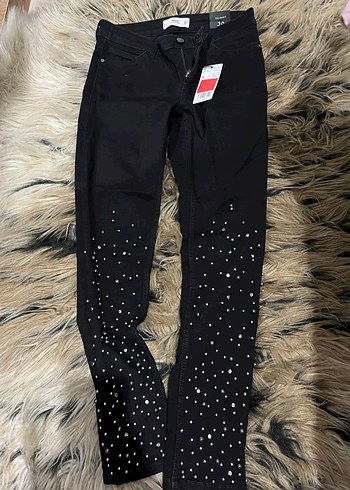 Siyah Kadın Dar Kesim Pantolon - Görsel 2