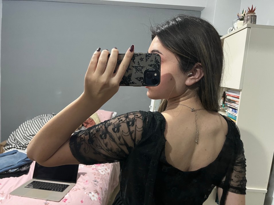 Dantel Detaylı Siyah Mini Gotik Elbise - Görsel 4