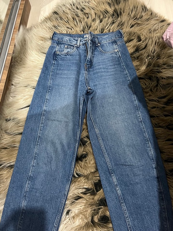 mavi jogger kot pantolon - Görsel 2