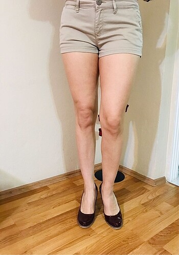 xs Beden Mavi jeans şort