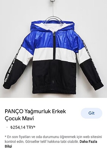 Erkek çocuk yağmurluk 