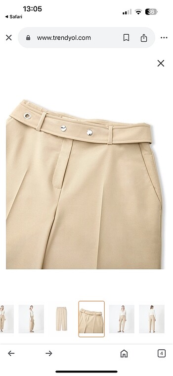 İpekyol metal aksesuarlı pantolon - Görsel 4