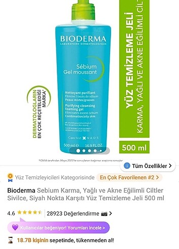 Bioderma Bioderma yüz yıkama Jeli