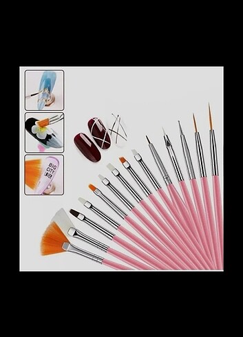 Tırnak süsleme ve desen fırça seti fiyat 60 TL