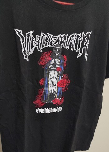 Siyah Baskılı Gotik Kadın Tişört - Görsel 2