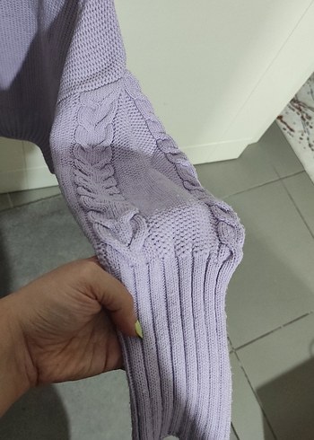 Lila Kadın Kazak - Görsel 5