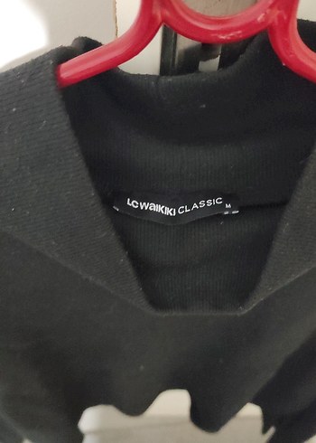 Siyah Yüksek Yakalı Kadın Kazak - Görsel 2