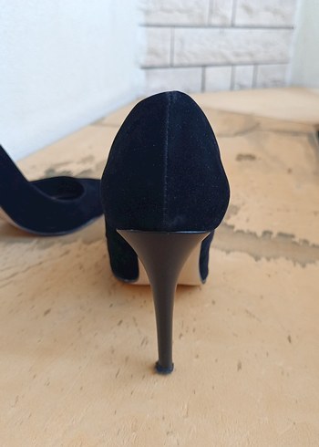 39 Beden siyah Renk Siyah Süet Stiletto Topuklu Kadın Ayakkabı