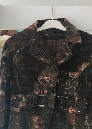 Düğmeli Vintage Kadın Ceket - Görsel 5